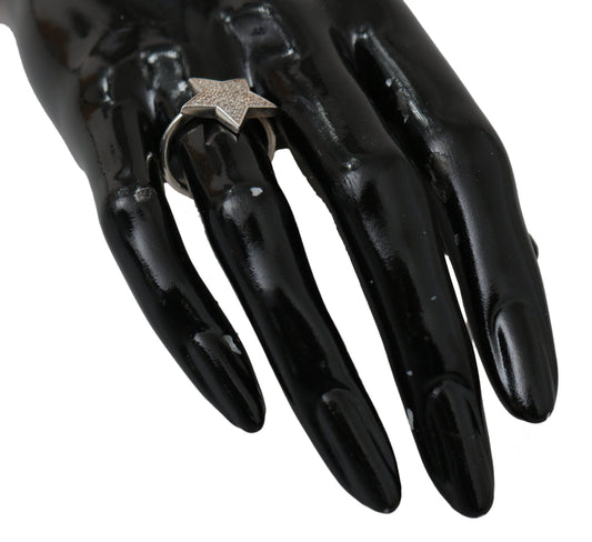 Nialaya Damen Ring aus Sterlingsilber in Silber mit klaren CZ-Kristallen