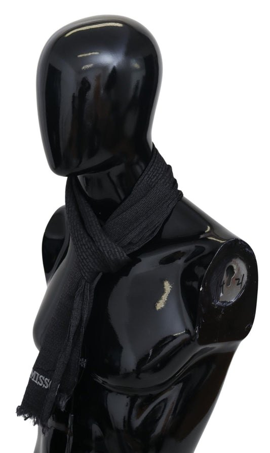 Missoni Wollschal mit Fransen in Schwarz