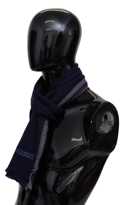 Missoni Wollschal mit Streifen und Fransen in Multicolor