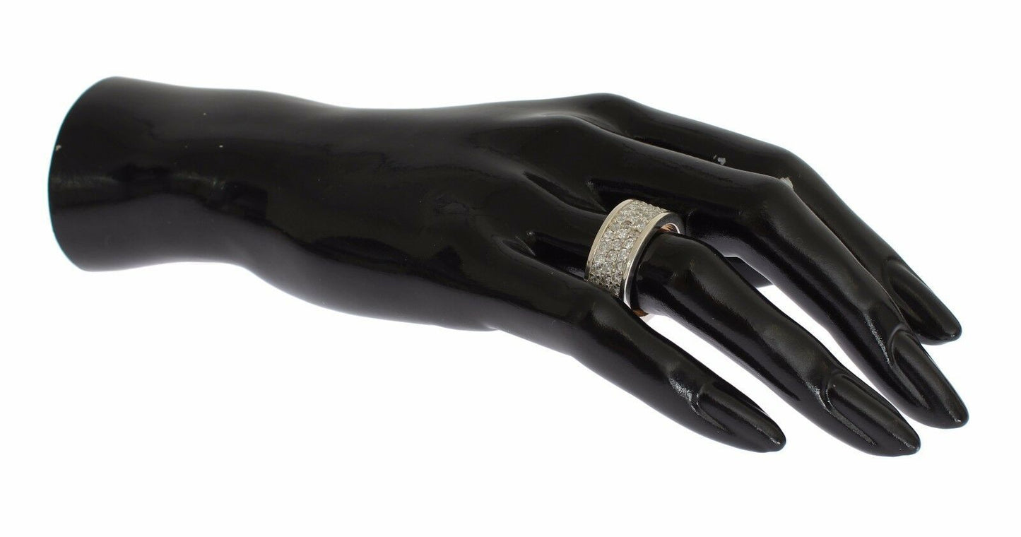Nialaya Damen Ring aus Sterlingsilber in Silber mit klaren CZ-Kristallen