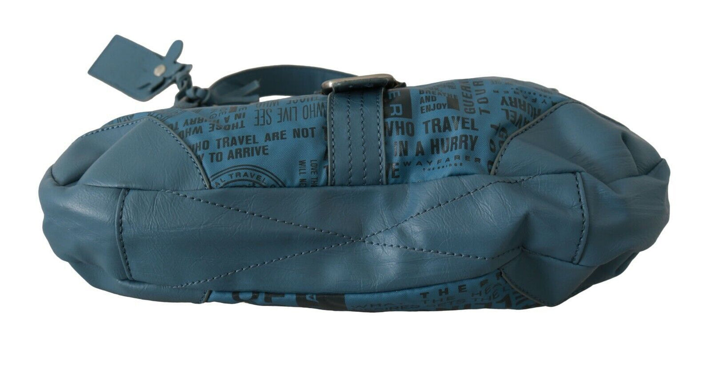 Wayfarer Damen Schultertasche Stoff Blau
