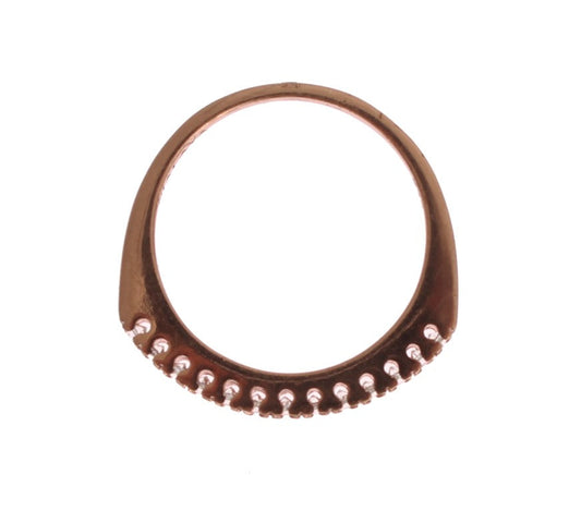 Nialaya Damen Ring aus vergoldetem Sterlingsilber in Rotgold mit klaren CZ-Kristallen