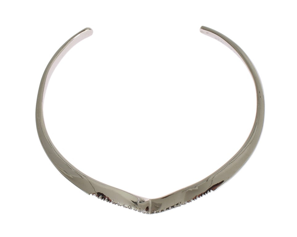 Nialaya Damen Armreif aus Sterlingsilber in Silber mit klaren CZ-Kristallen