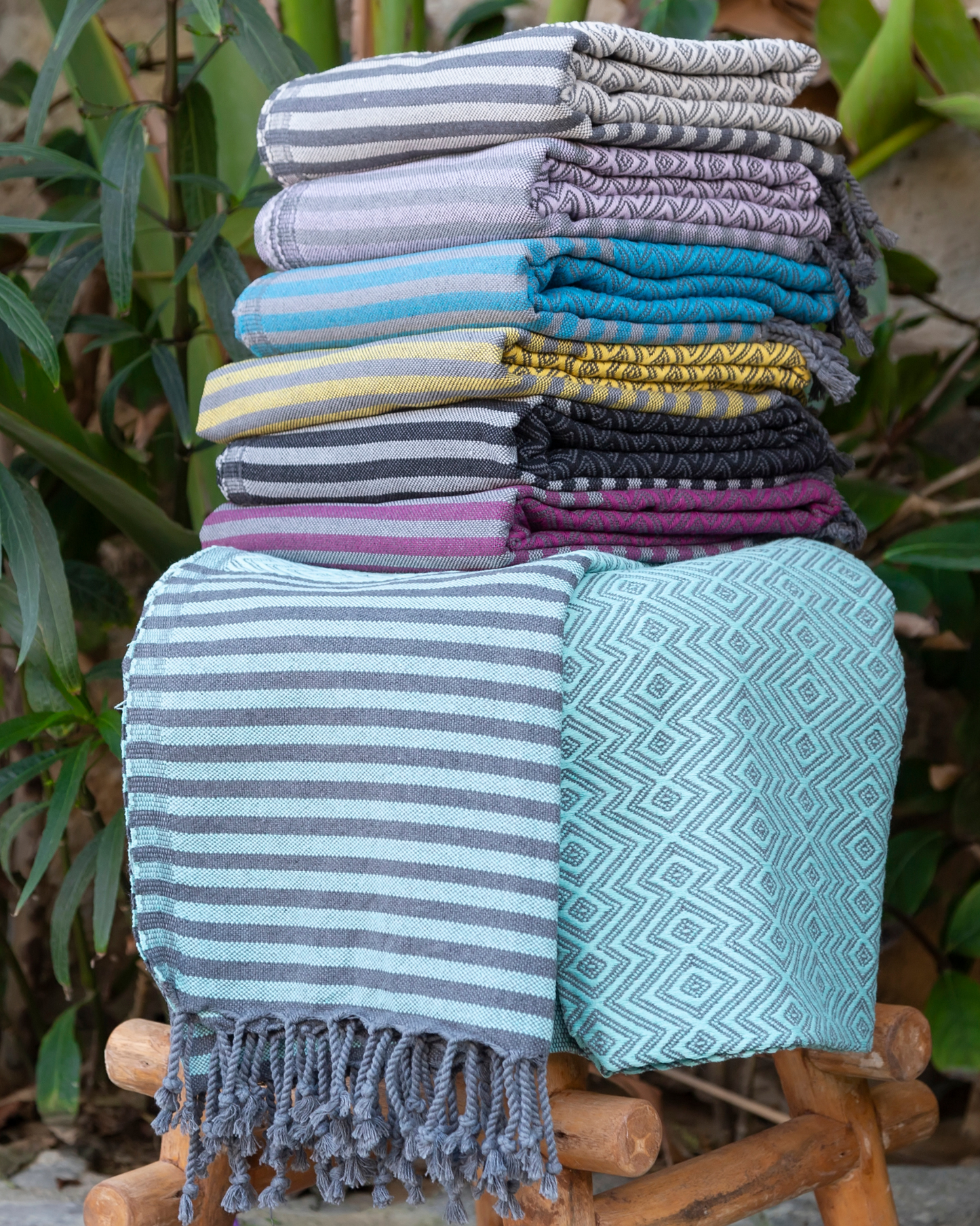 SAHARA Hammam Beach Towel, Spa Sauna Towel - Turquoise-4