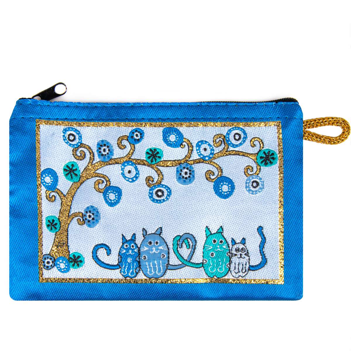 Kleingeldtasche mit Katzenmotiv 2 - 10x15cm