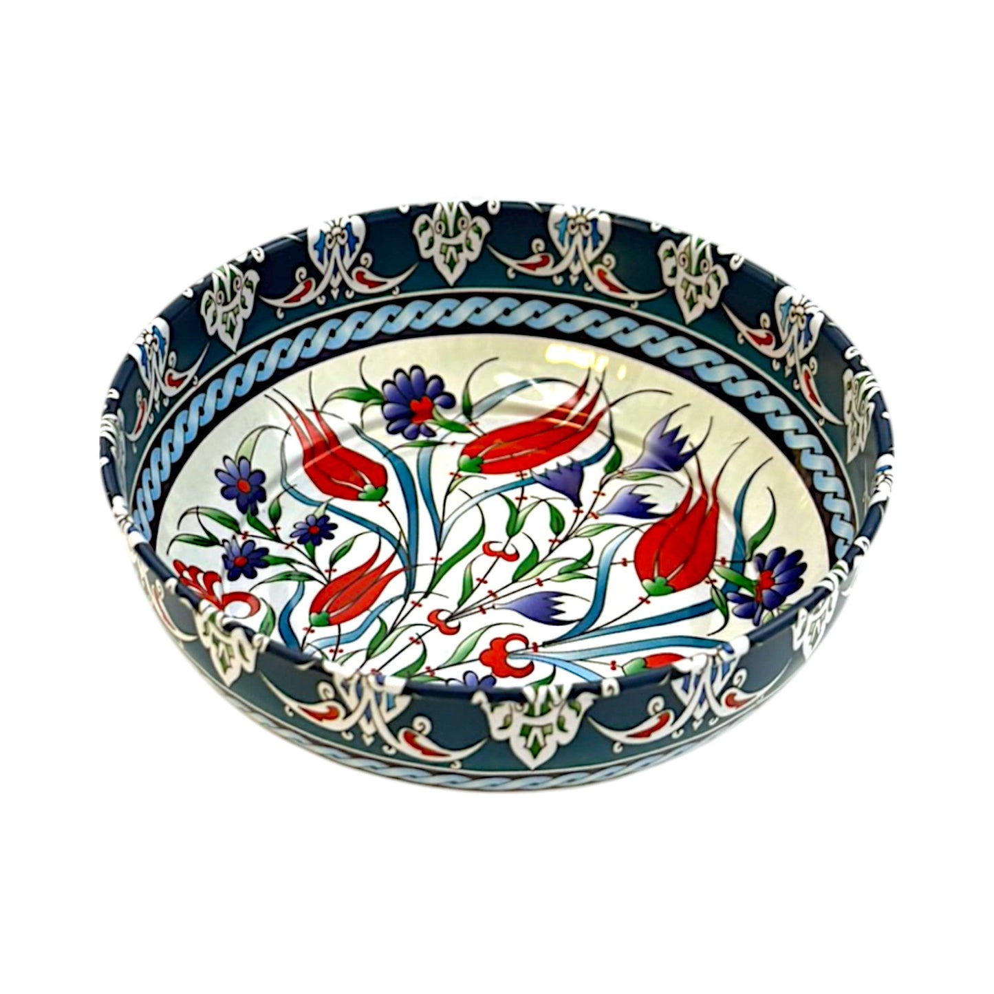 Metall Schüssel - Blume 1 - Groß - 12cm