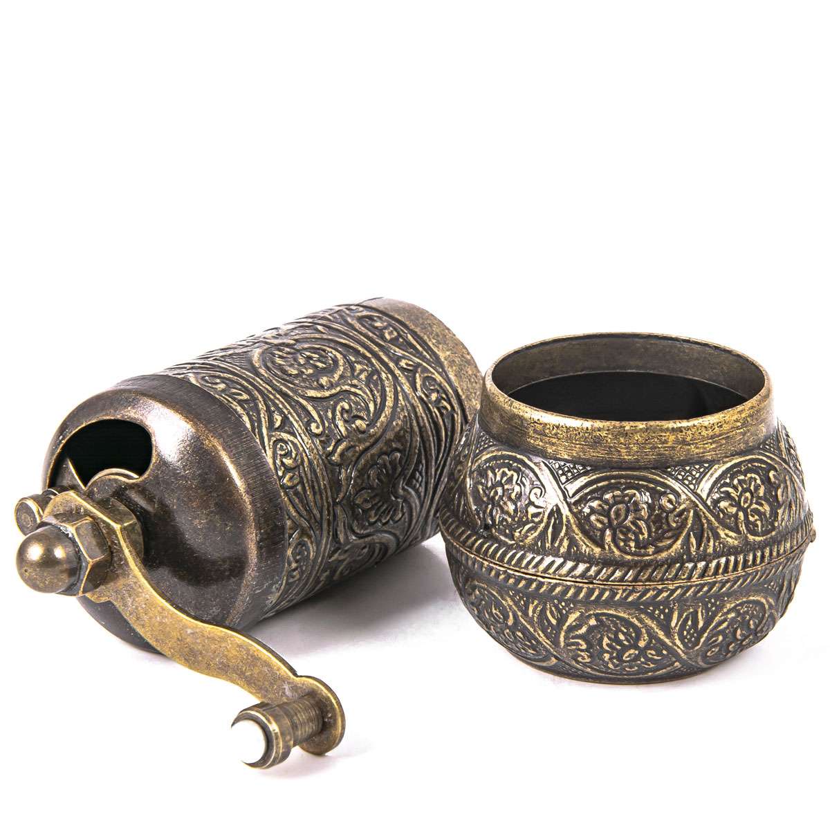 Gewürzmühle aus Metall - Bronze - klein - 11 x 5cm