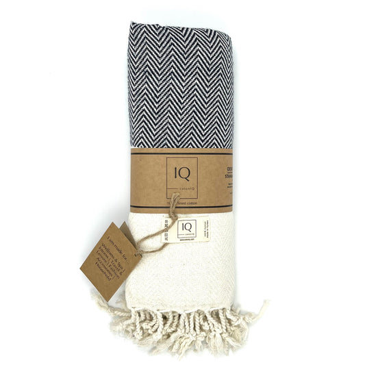 Hamamtuch Saunatuch Strandtuch - Venezuela Schwarz 170x95 cm