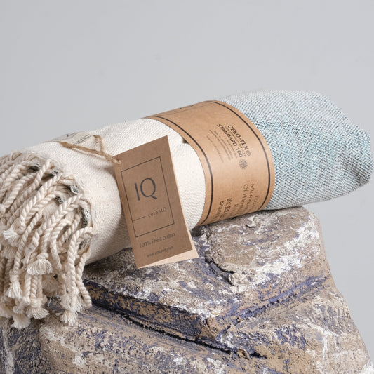 Hamamtuch | Saunatuch | Strandtuch | Ecuador | Blau | 170x95 cm