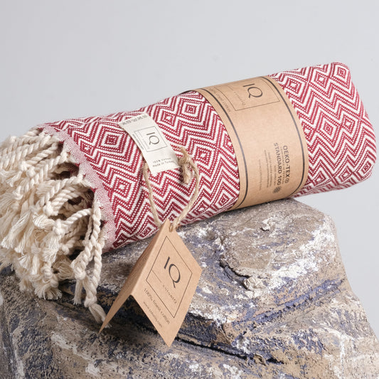 Hamamtuch | Saunatuch | Strandtuch | Peru | Bordeaux | 180x100 cm