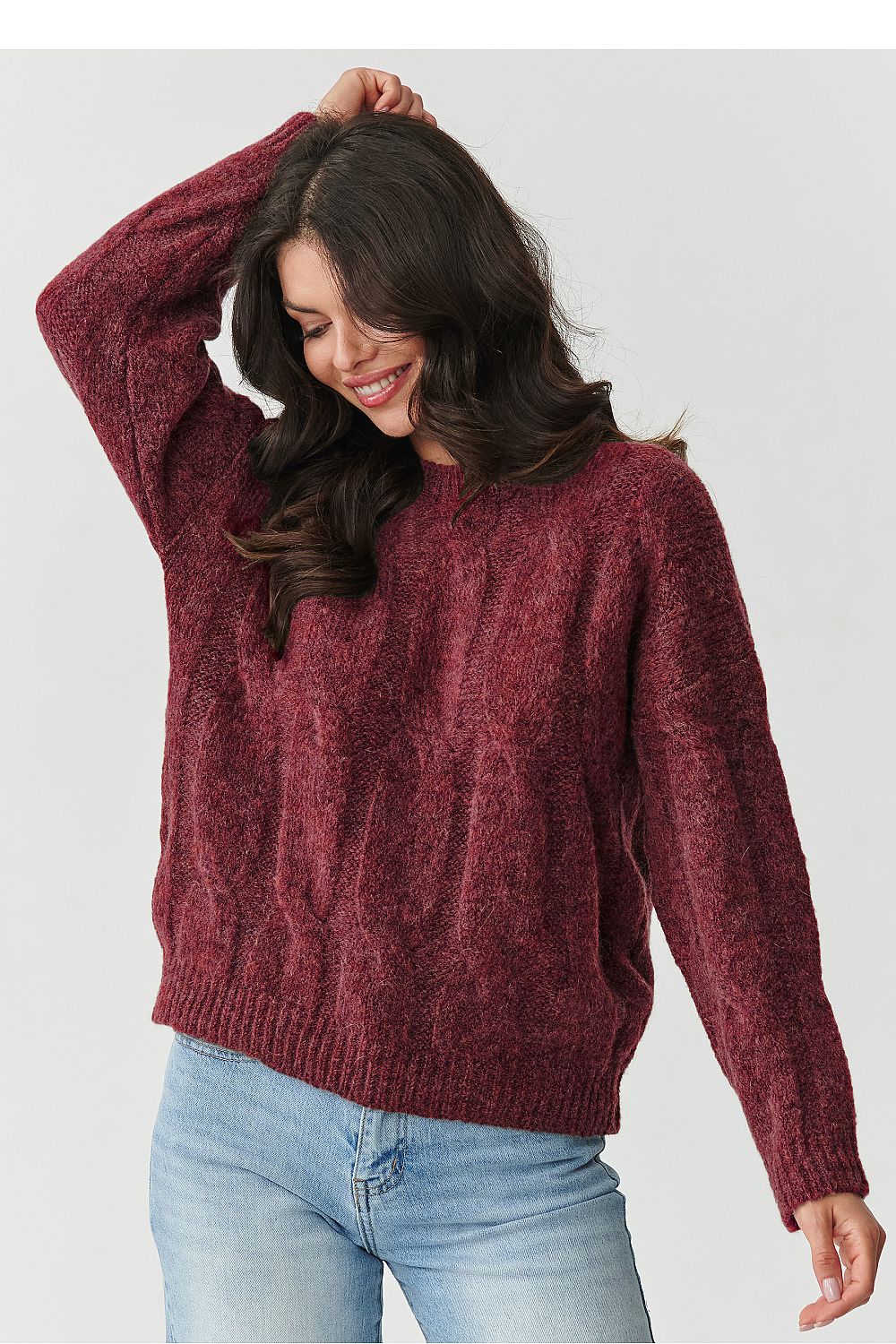 Pullover model 217359 Makadamia