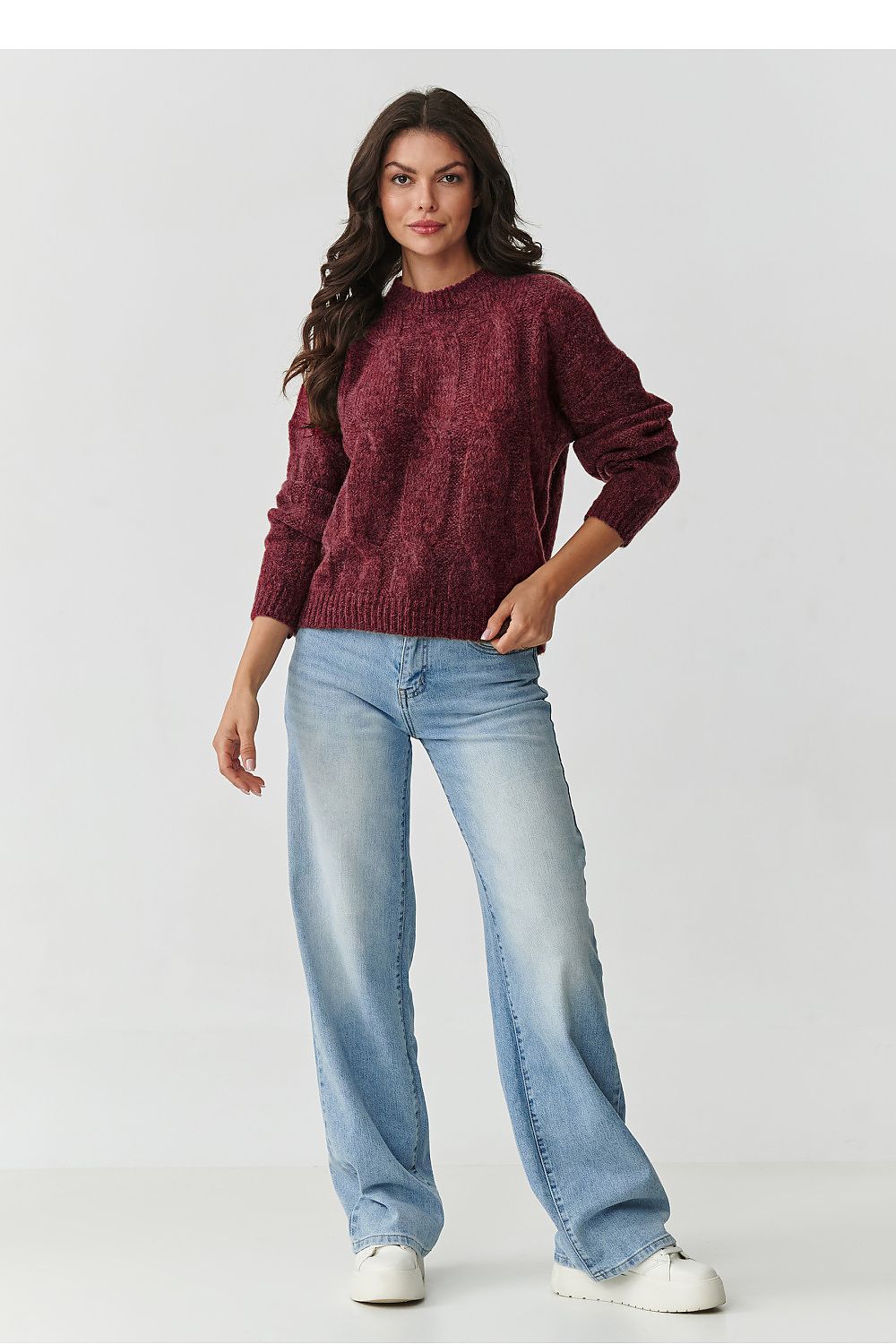 Pullover model 217359 Makadamia