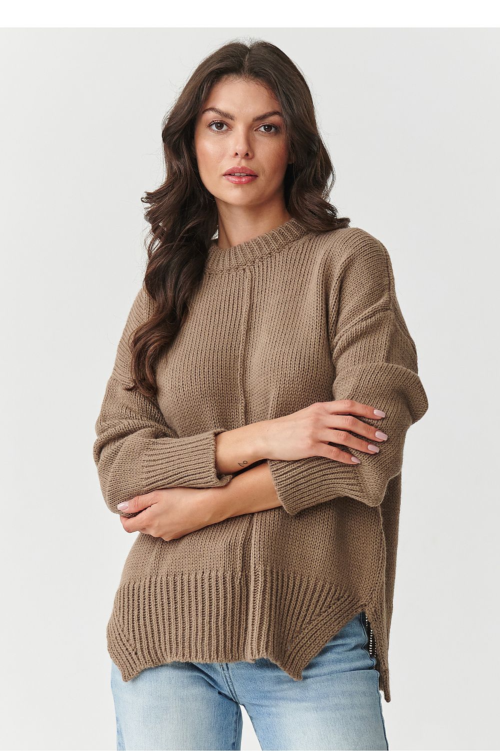 Pullover model 217381 Makadamia