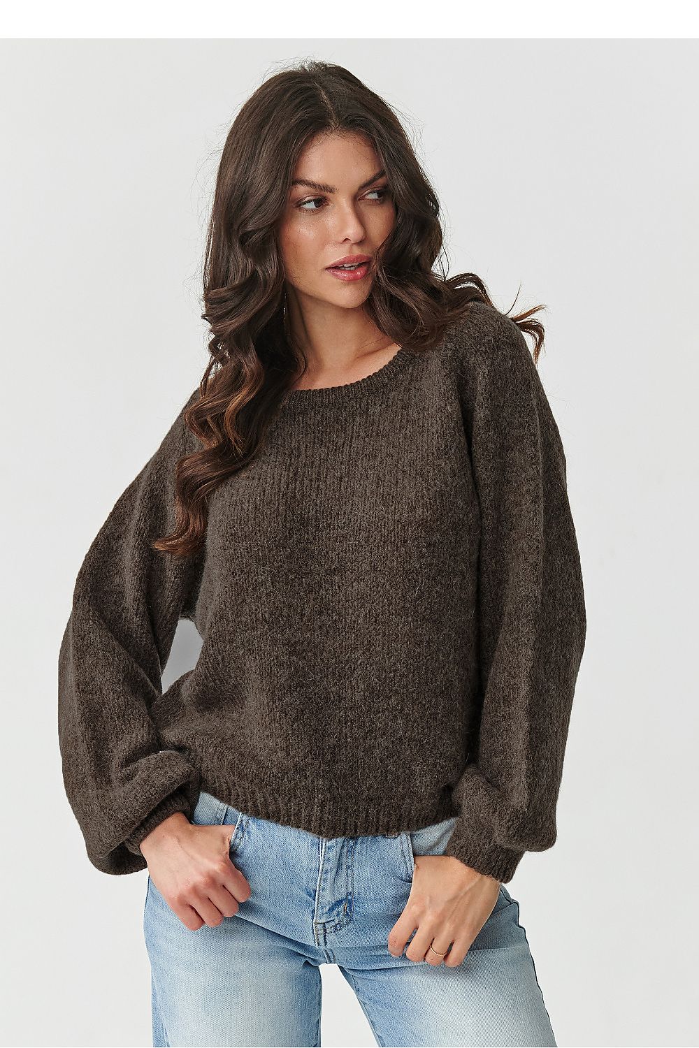 Pullover model 217383 Makadamia