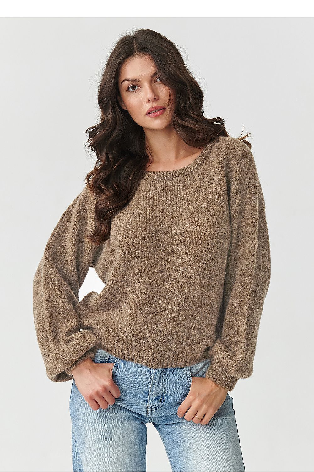 Pullover model 217384 Makadamia