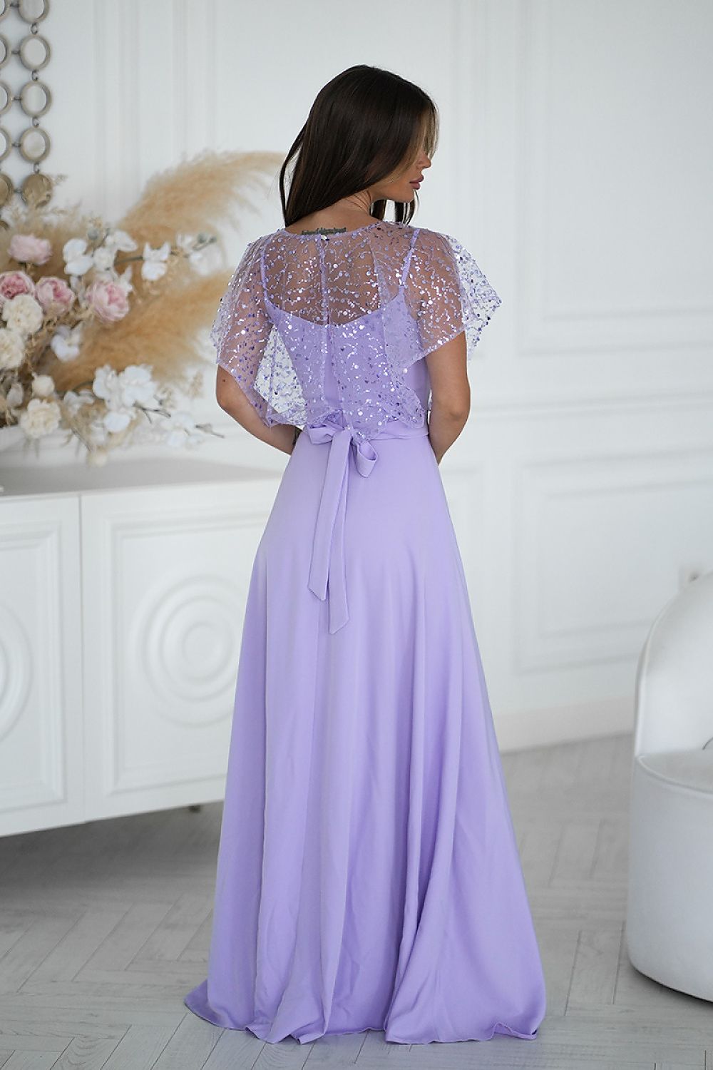 Langes Kleid model 219693 Bicotone