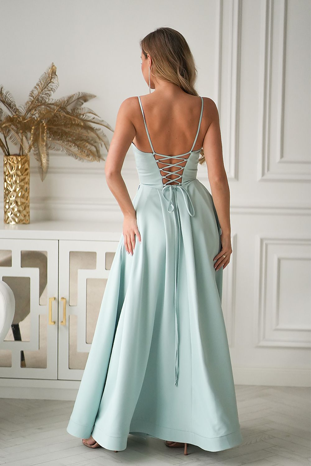 Langes Kleid model 224297 Bicotone