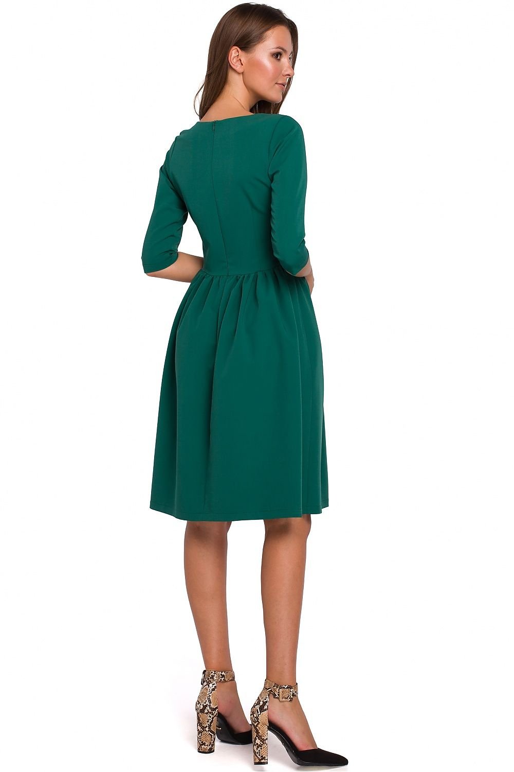 Klassisches Business Midikleid mit Dreiviertelärmeln