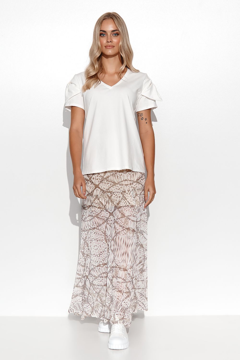 Bluse model 180759 Makadamia