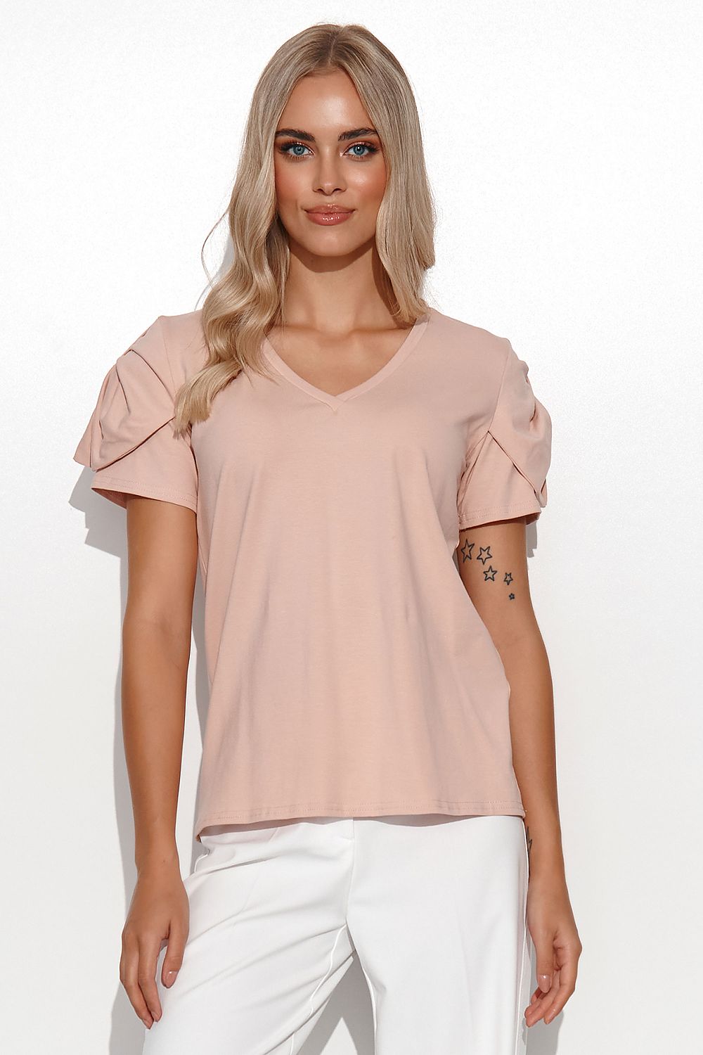 Bluse model 180760 Makadamia