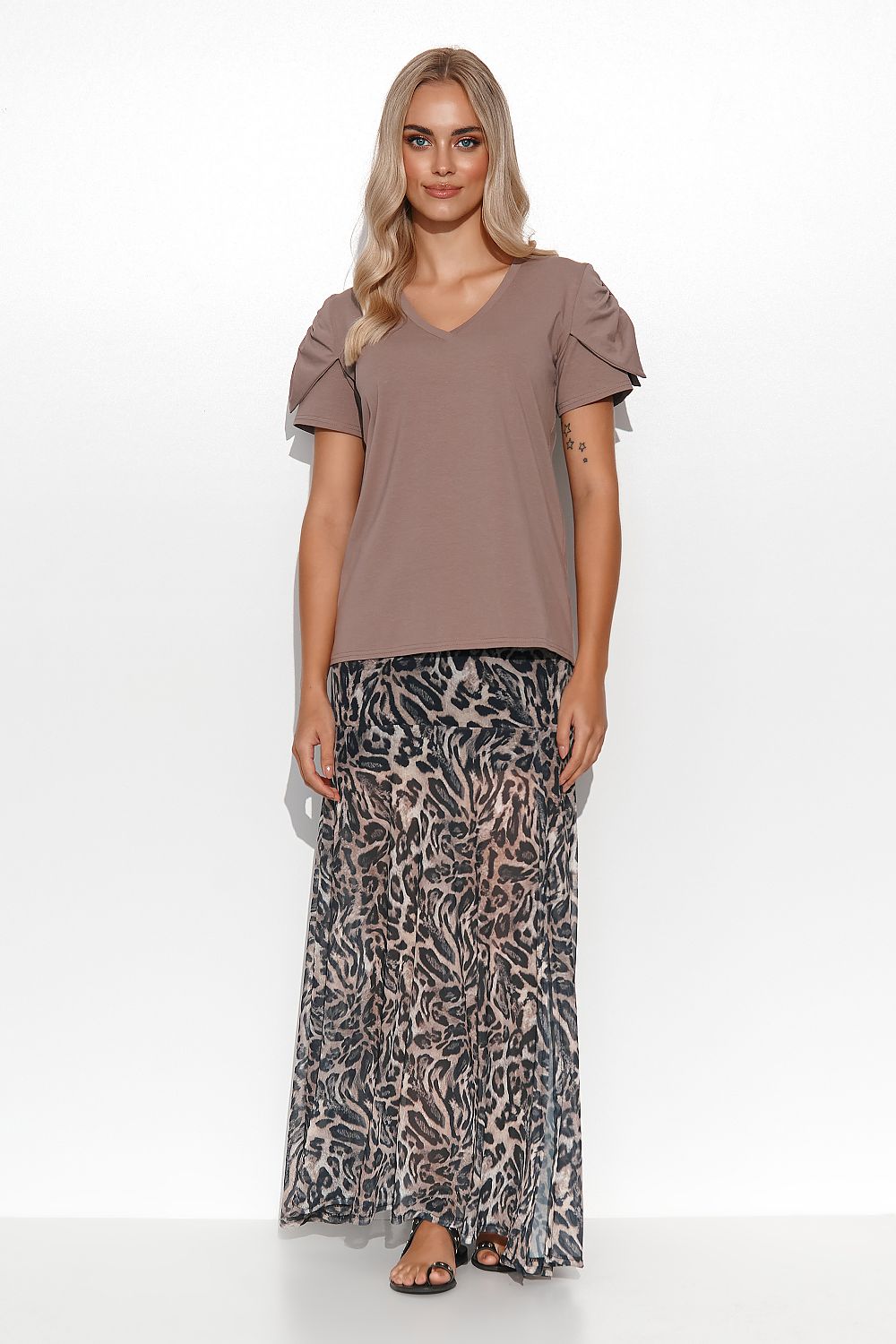 Bluse model 180762 Makadamia