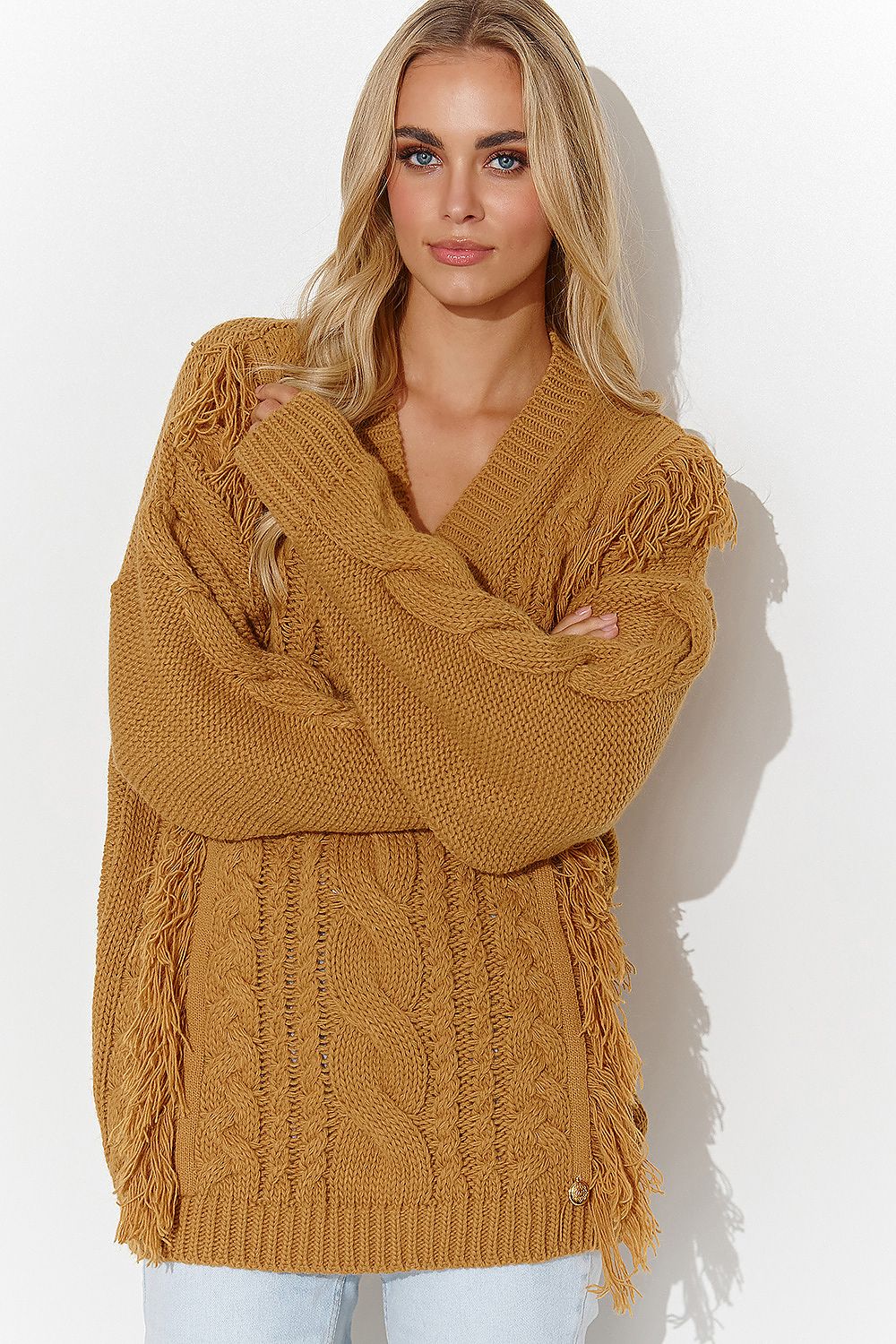 Pullover model 184792 Makadamia