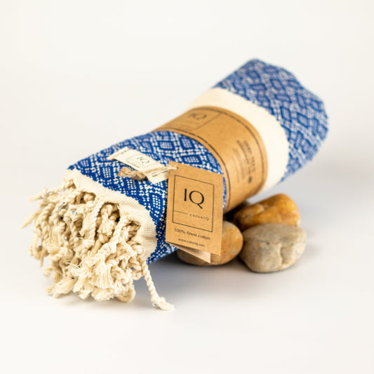 Hamamtuch Saunatuch Strandtuch - Bolivia Blau 180x100 cm