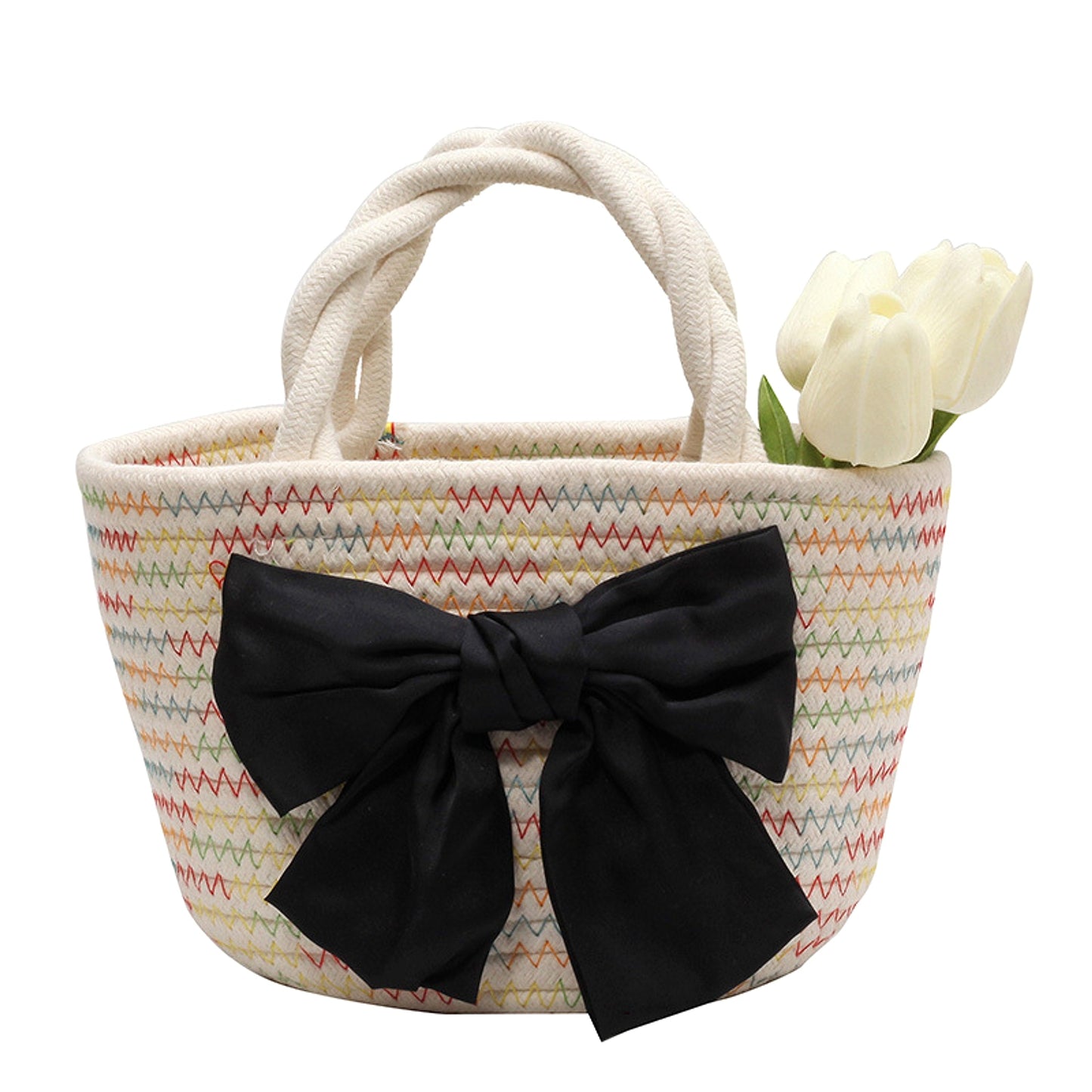 SolunaWeave™ – Petite Bow Beach Tote