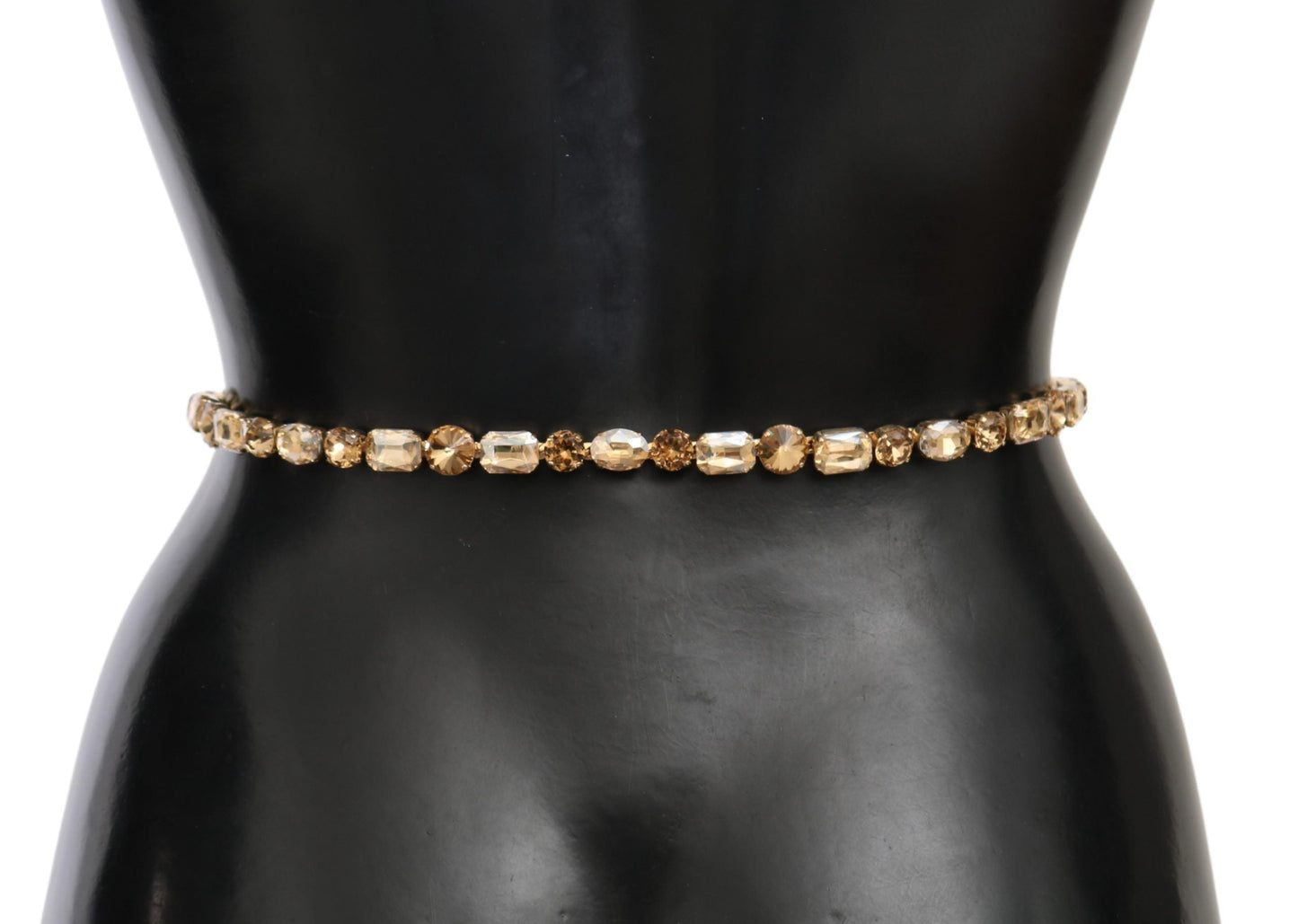 Dolce & Gabbana Taillengürtel aus Leder in Weiß mit Kristallen