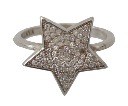 Nialaya Damen Ring aus Sterlingsilber in Silber mit klaren CZ-Kristallen