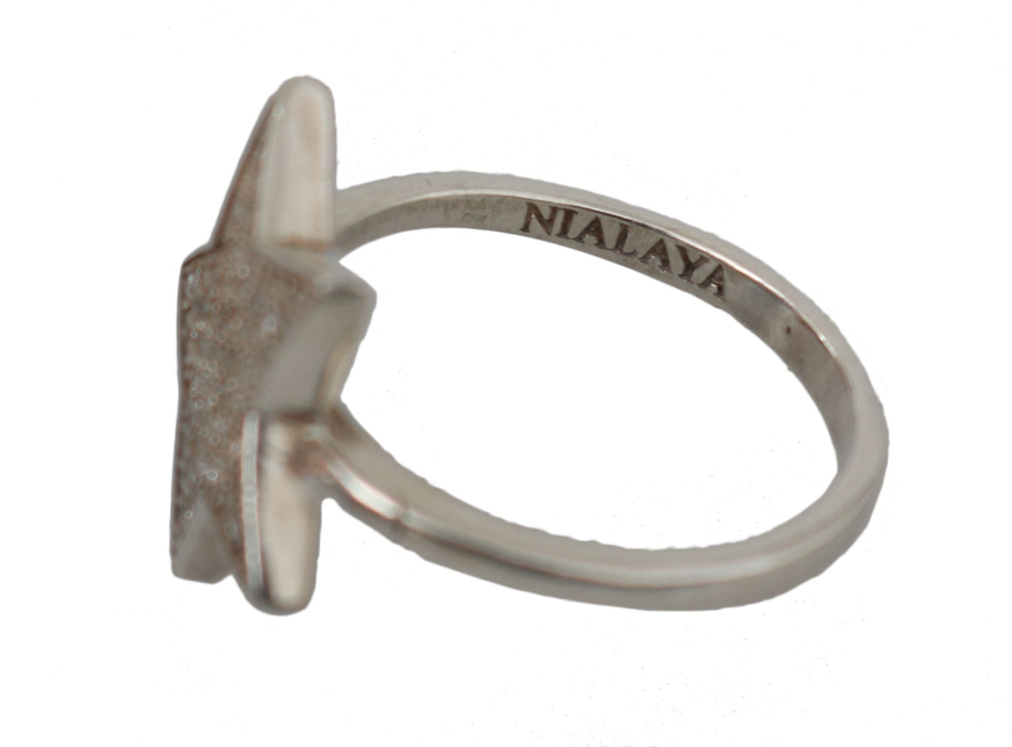 Nialaya Damen Ring aus Sterlingsilber in Silber mit klaren CZ-Kristallen