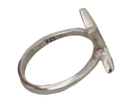 Nialaya Damen Ring aus Sterlingsilber in Silber mit klaren CZ-Kristallen