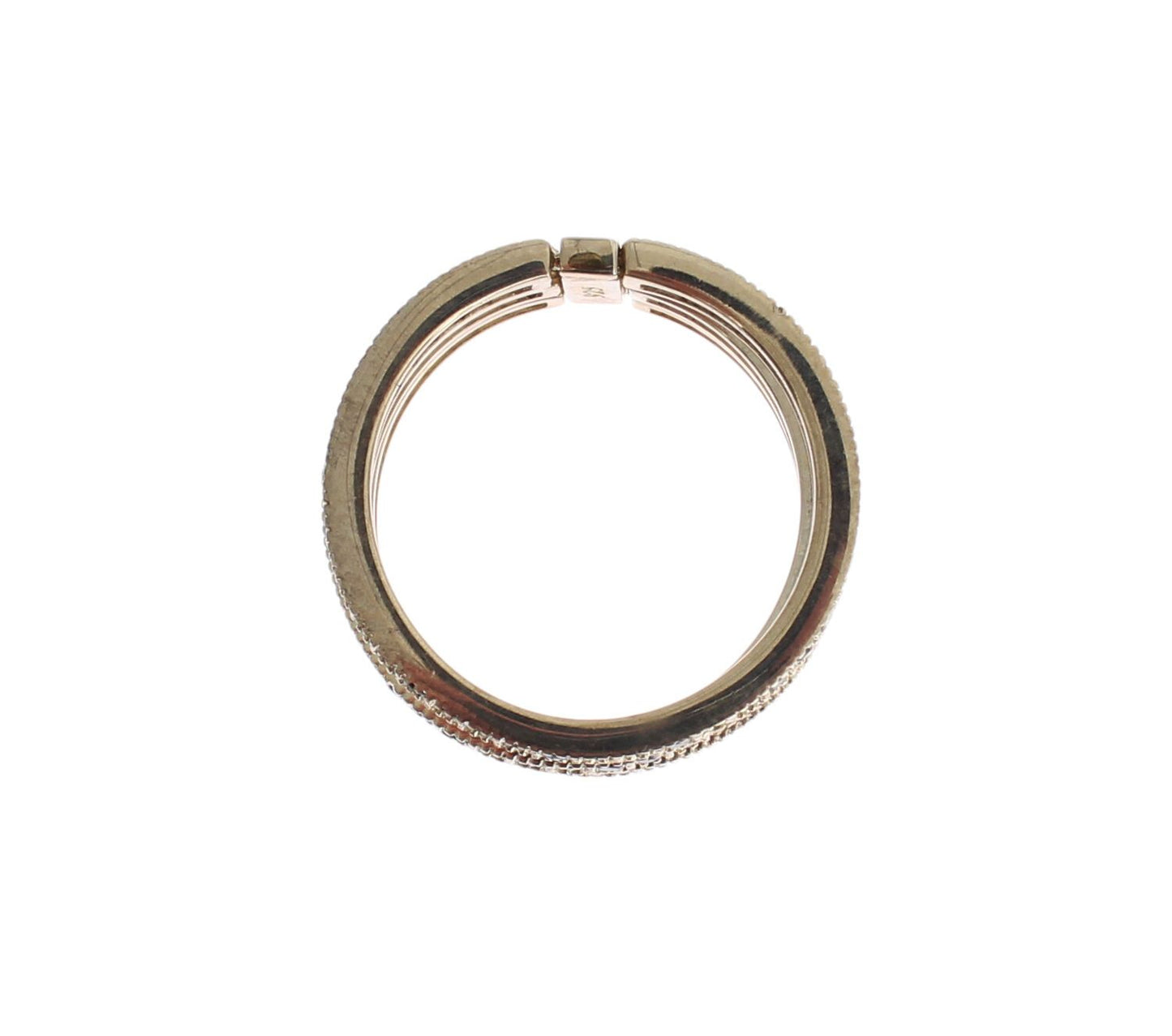 Nialaya Damen Ring aus Sterlingsilber in Silber mit schwarzen CZ-Kristallen