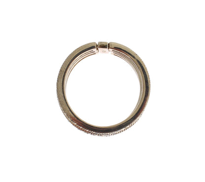 Nialaya Damen Ring aus Sterlingsilber in Silber mit schwarzen CZ-Kristallen