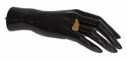Nialaya Damen Ring aus vergoldetem Sterlingsilber in Gold mit klaren CZ-Kristallen