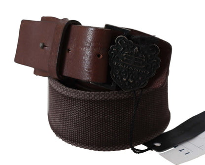 Ermanno Scervino Verstellbarer Gürtel aus Leder in Dunkelbraun