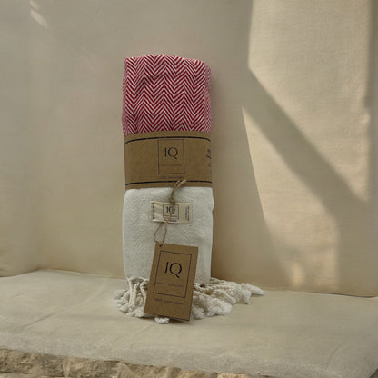 Hamamtuch | Saunatuch | Strandtuch | Venezuela | Rot | 170x95 cm