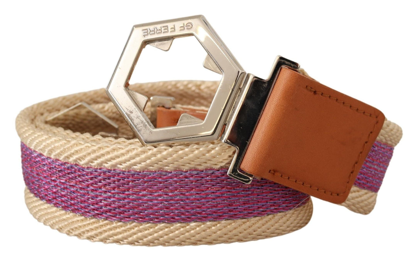 GF Ferre Fashion Gürtel aus Leder in Multicolor mit Hexagon-Logo