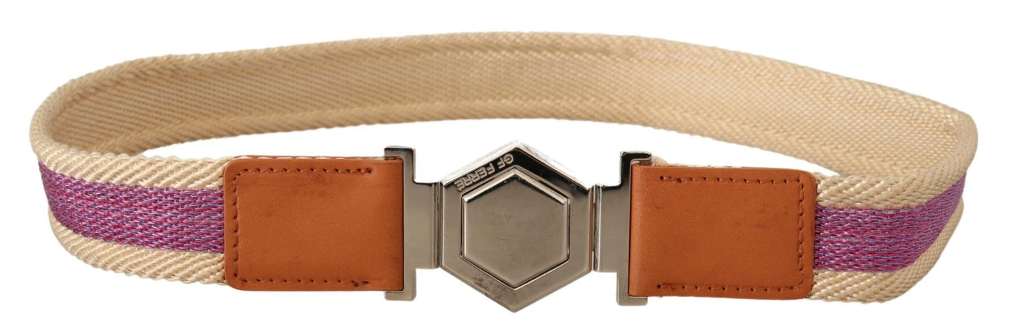 GF Ferre Fashion Gürtel aus Leder in Multicolor mit Hexagon-Logo