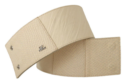 GF Ferre Fashion Gürtel in Off-White mit Druckknopfverschluss