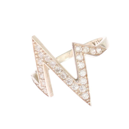 Nialaya Damen Ring aus Sterlingsilber in Silber mit klaren CZ-Kristallen