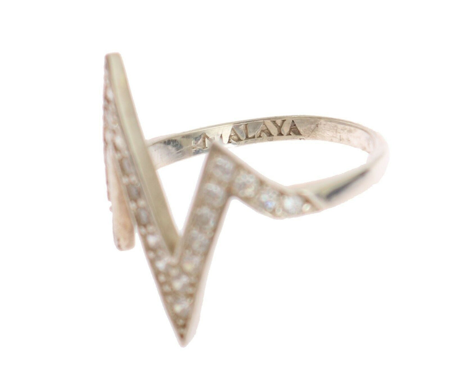 Nialaya Damen Ring aus Sterlingsilber in Silber mit klaren CZ-Kristallen