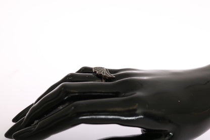 Nialaya Damen Ring aus schwarzem rhodiniertem Sterlingsilber mit schwarzen CZ-Kristallen