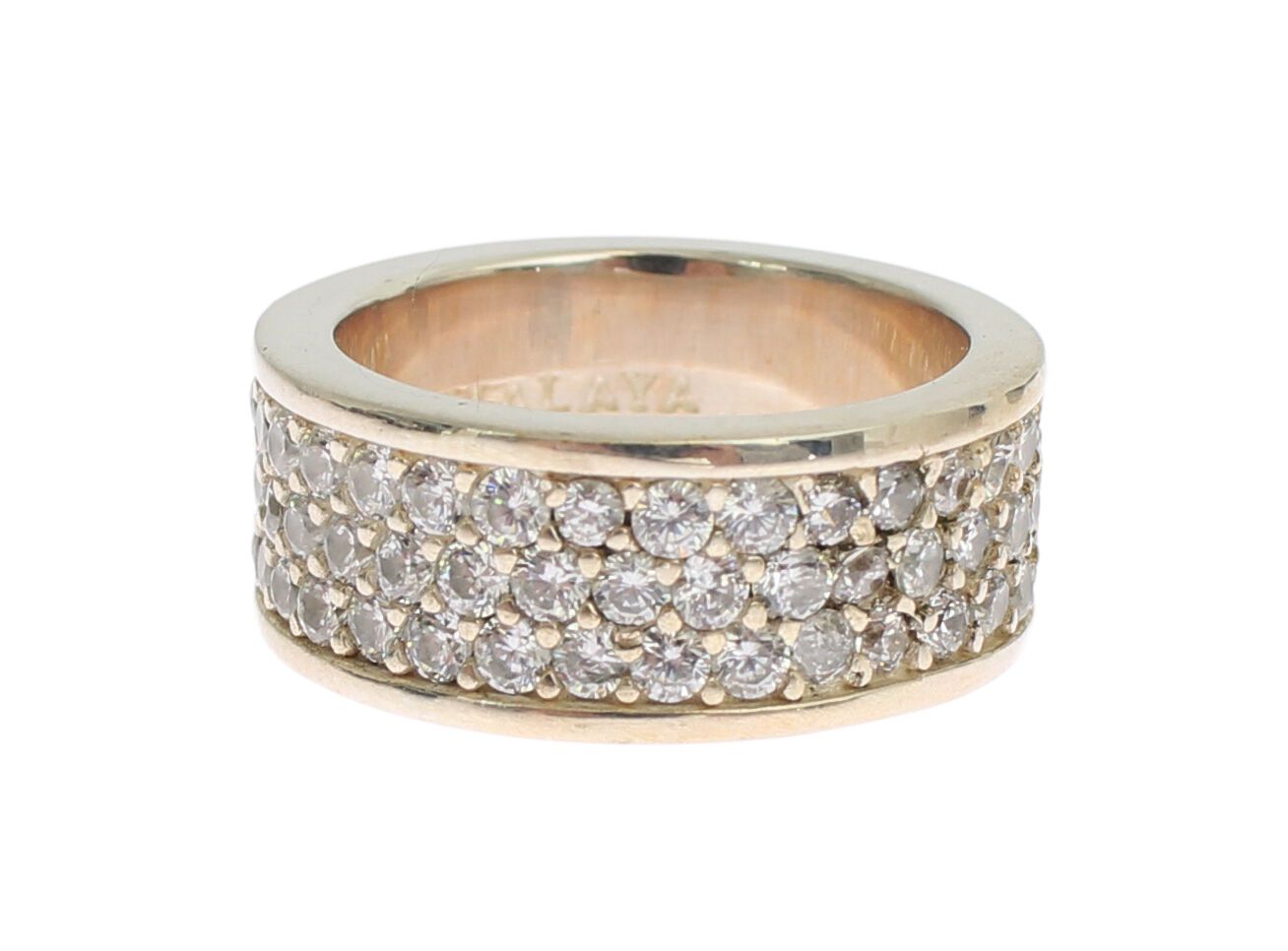 Nialaya Damen Ring aus Sterlingsilber in Silber mit klaren CZ-Kristallen