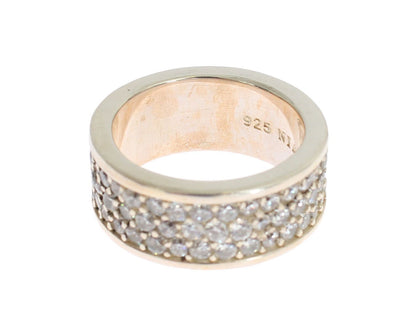 Nialaya Damen Ring aus Sterlingsilber in Silber mit klaren CZ-Kristallen