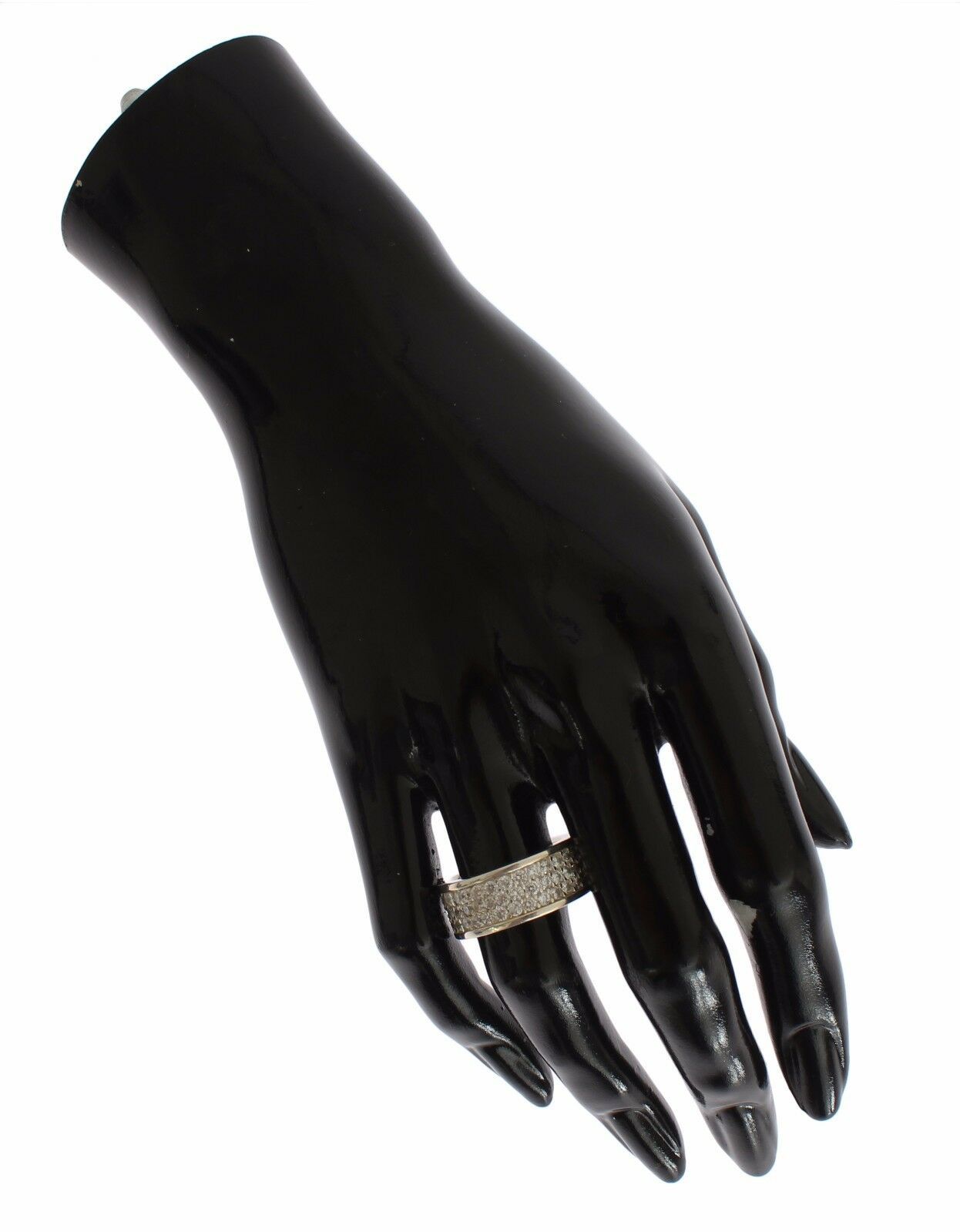 Nialaya Damen Ring aus Sterlingsilber in Silber mit klaren CZ-Kristallen