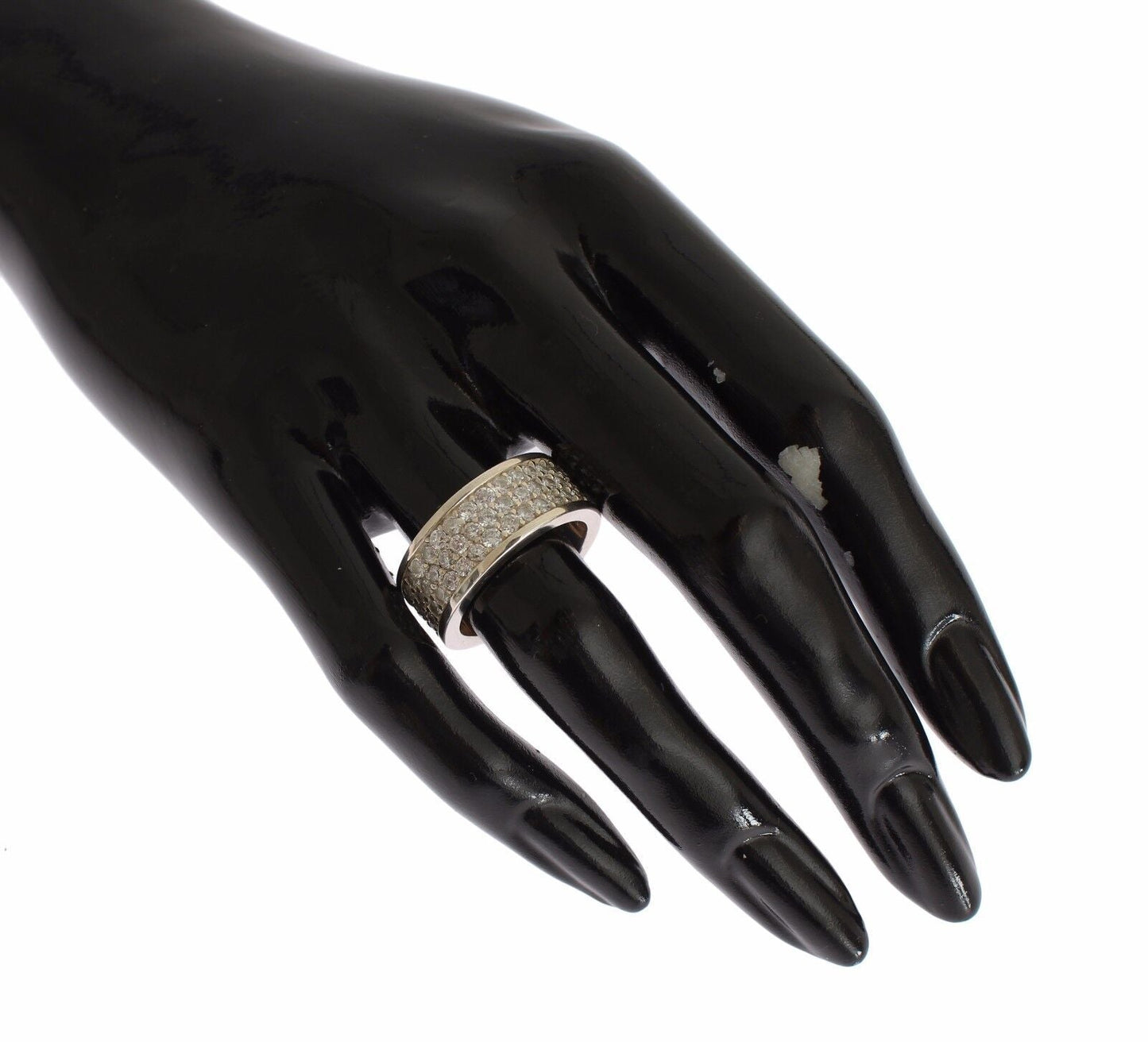Nialaya Damen Ring aus Sterlingsilber in Silber mit klaren CZ-Kristallen