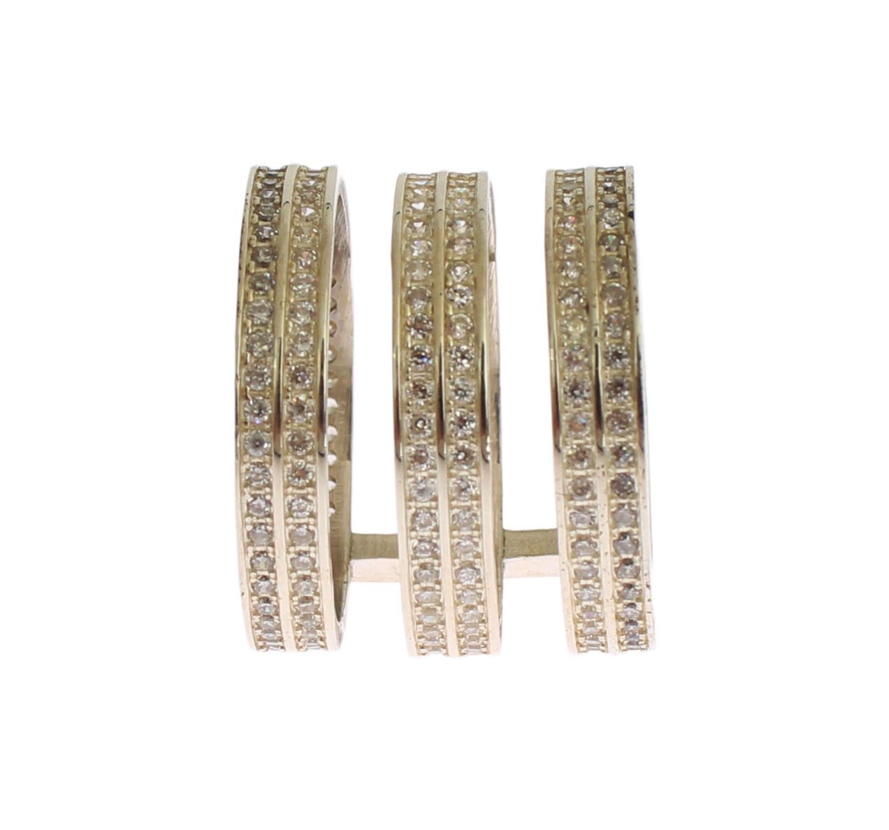 Nialaya Damen Ring aus Sterlingsilber in Silber mit klaren CZ-Kristallen