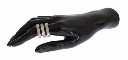 Nialaya Damen Ring aus Sterlingsilber in Silber mit klaren CZ-Kristallen