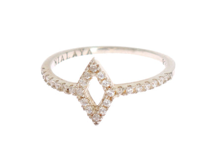 Nialaya Damen Ring aus Sterlingsilber in Silber mit klaren CZ-Kristallen
